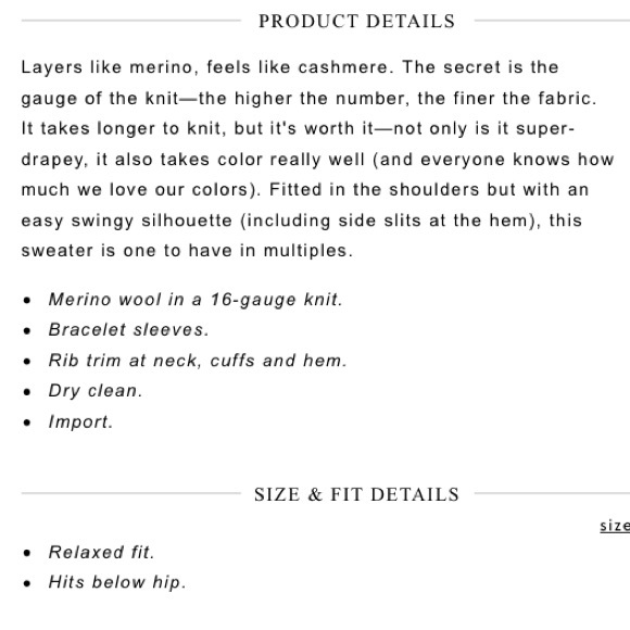 J.Crew lightweight merino wool tunic sweater - Picture 4 of 7